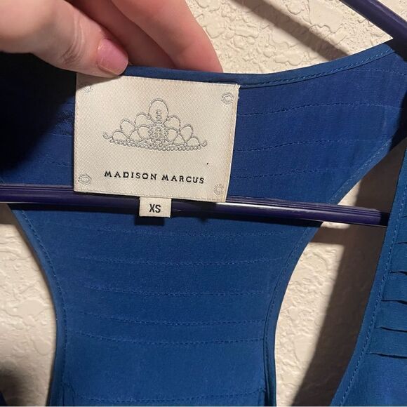 Madison Marcus- Ombre Razorback Tiered Silk Tank Sleeveless Top, Size XS - Picture 4 of 11